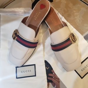 Gucci double g slippers white size 37.5